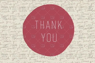 Thank You   Cute Greeting Card With Seamless Backgrounds Of ...