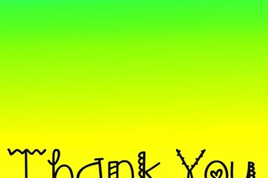 Thank You Lime Green Rainbow   (
