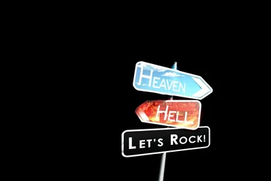 Wallpapers Vishnu God Hd Heaven Hell Let S Rock Black Road Sign ...