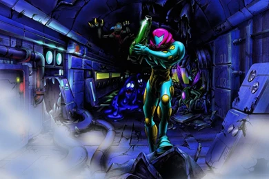Metroid Nintendo Samus Aran Cartoons Fan Art Wallpapers » WallDevil ...