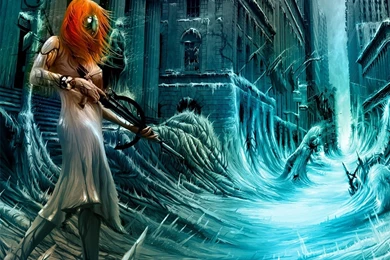 Women Ice Robots Futuristic Redheads Weapons Science Fiction ...