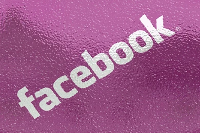 Cute Pink Glass With Facebook