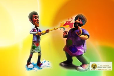 Santa Banta Latest Beautiful Happy Dhulandi Rangwali Color Holi ...