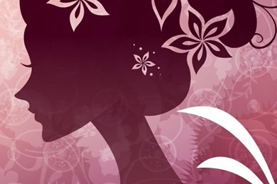 Woman With Flowers iPhone 5s Wallpapers Download