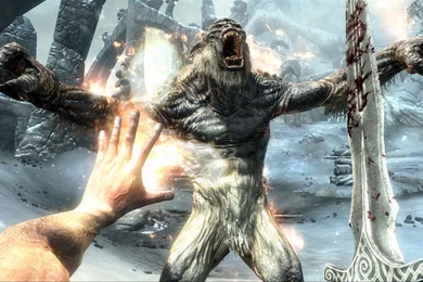 Skyrim Fire Spell Bigfoot