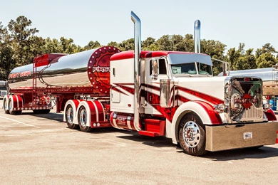 Peterbilt Trucks 389 Stripes Tractor Semi Wallpapers