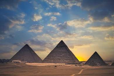 Pyramid, Pyramids Of Giza, Nature, Architecture, Desert, Sunset ...