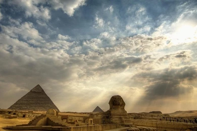Asia Giza Great World Of Egypt Sphinx Sky Cloud Great Pyramid Of ...