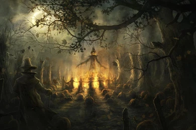 HALLOWEEN PAGAN RITUAL WALLPAPER (