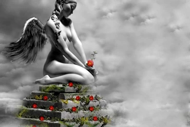 Statue Of A Guardian Angel   (