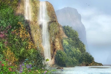 3D Moving Waterfall Desktop Backgrounds