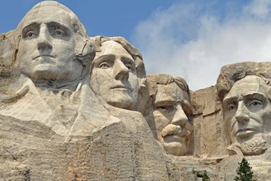 Monuments: Mount Rushmore Roosevelt Washington Jefferson Lincoln ...
