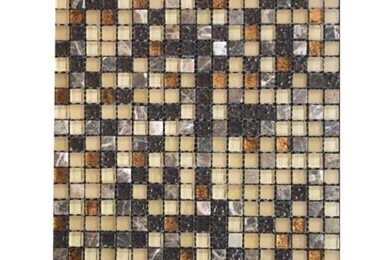 Glass Tile & Stone Mix   Copper Look Mosaic Tile Backsplash ~ Best ...