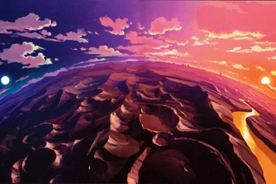 Landscape, Clouds, Mountain, Tengen Toppa Gurren Lagann Wallpapers HD