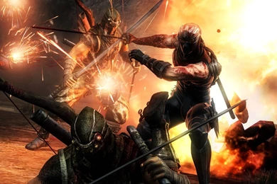 NINJA GAIDEN Fantasy Anime Warrior Weapon Sword Battle Blood Fire ...