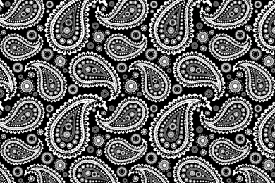 Black and white paisley wallpaper 4