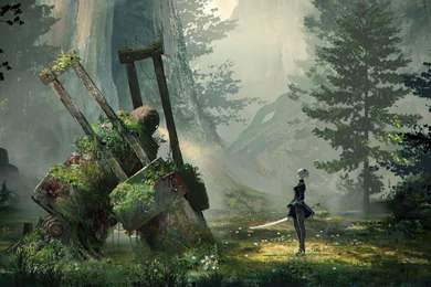 NieR Automata Concept Art Wallpapers (DESKTOP BACKGROUNDS)