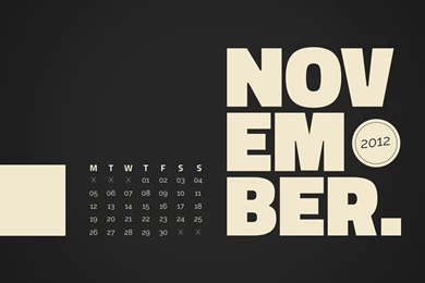 November 2012 Desktop Calendar Wallpapers