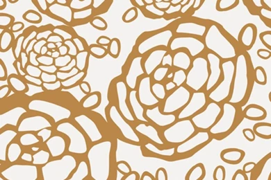 Oh Joy! For Hygge & West  Petal Pusher Wallpapers   White & Gold