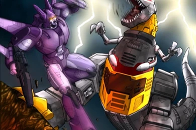 Wallpapers Request   Grimlock VS Cyclonus...