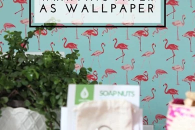 How To Hang Wrapping Paper As Wallpapers