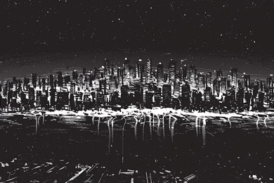 Black And White Cityscapes Digital Art Drawings Wallpapers ...