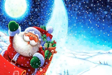 Happ Santa Claus iPad Desktop Christmas Day Wallpapers ...