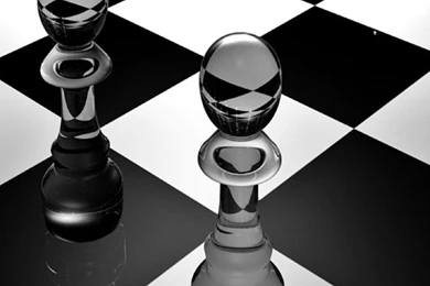 Glass Chess Pieces 3D iPhone 6 & iPhone 6 Plus Wallpapers