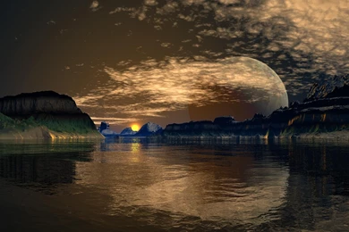 Landscape Backgrounds Backgrounds Lake Desktops Desktop Moon : Full ...