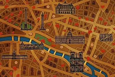 Paris Map · Desktop Wallpapers · Vladstudio