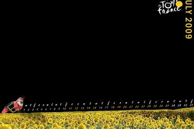 Cycling Desktop Wallpapers Calendar: July 2009