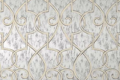 Hampton Lattice Wallpapers In Metallic Silver   Geometric Wallpapers ...