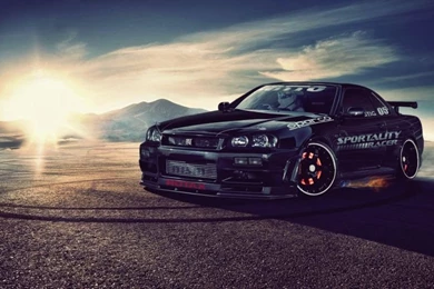 The stig nissan skyline r34 gtr drift sun rays_preview_6d30.jpg