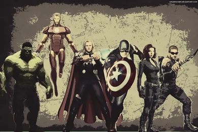Iron Man, Thor, Captain America, Black Widow, The Avengers ...