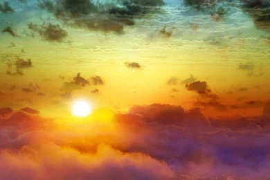 Download Wallpapers 3840x1200 Moon, Sun, Decline, Evening, Merge ...