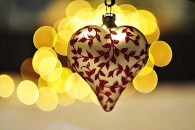 Heart christmas holiday decoration bokeh lights new year hd wallpaper.jpg