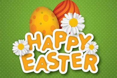 Happy Easter Backgrounds Vector Graphic — Typography