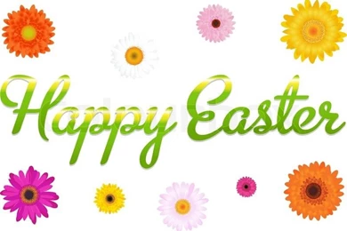Happy Easter Greeting Card, Isolated On White Background, Vector ...