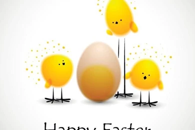 Free Vector Egg With Chicks Happy Easter Greeting Card