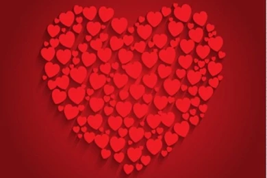 Heart Made Of Small Hearts Backgrounds Vector
