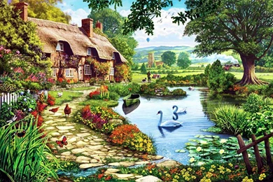COUNTRY COTTAGE WALLPAPER (