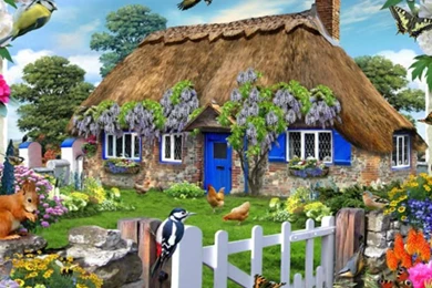 Wisteria Cottage Wallpapers (