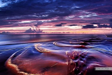 Most Beautiful Beach, River And Mountains Sunset Desktop Wallpapers ...