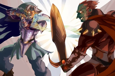 DeviantArt: More Like Art Nouveau Fierce Deity Link By Sabtastic