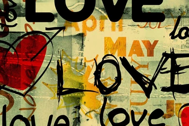 Love Written In Graffiti iPhone Panoramic Wallpapers Download ...