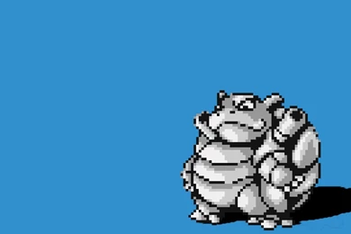 Black And White Blue Blastoise Pixel Art Wallpapers
