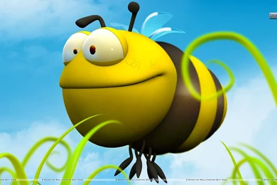3D Bee Character Wallpapers