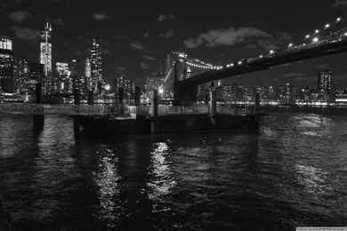 Download Dessus Une Pont Debrooklyn New Yorken Noir Blanc ...