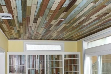 Country Living Room With Reclaimed Wood By Kim Whitley Gaynor ...