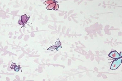 Butterfly Meadow Wallpaper, Mauve And Blue   Contemporary ...